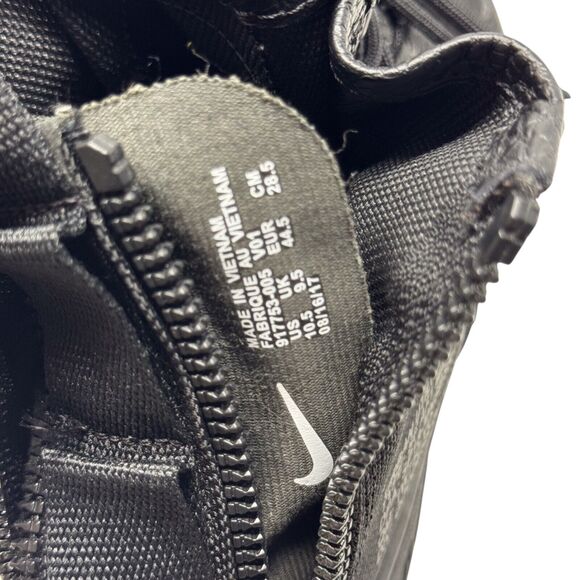 Men\'s Nike SF Air Force 1 Mid Triple Black Winter Boot Shoes Leather 2017 10.5 main image 4